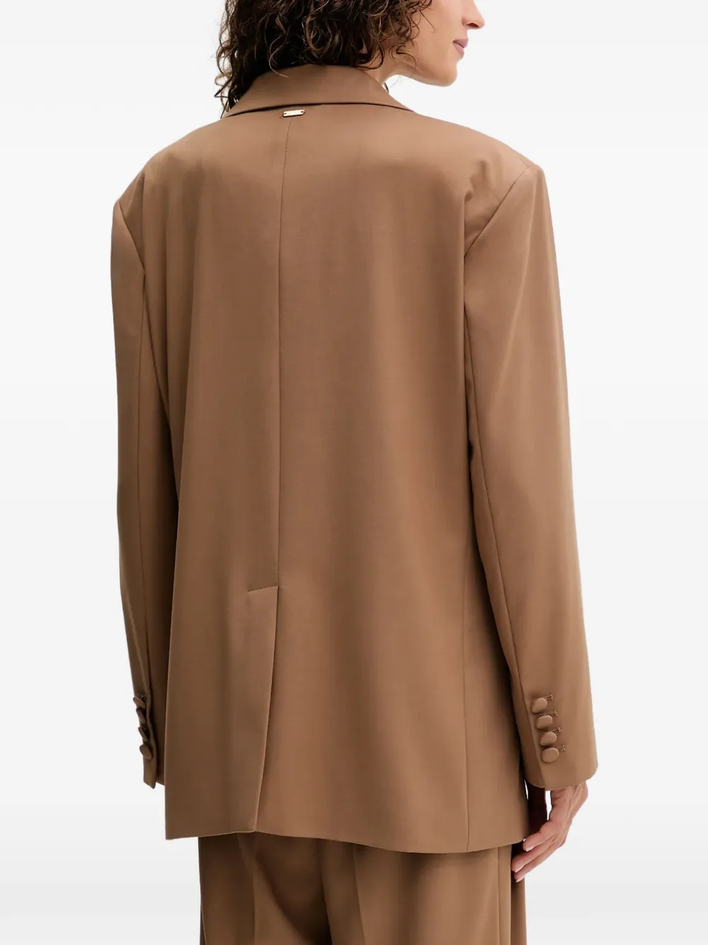 Fracomina Crown-embellished Long Blazer - Brown 