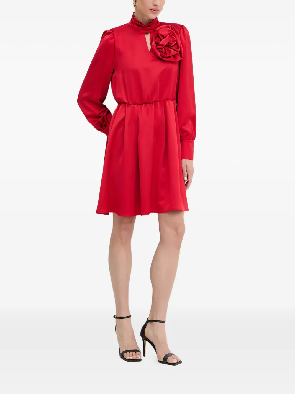 FRACOMINA flower high neck dress - Rood