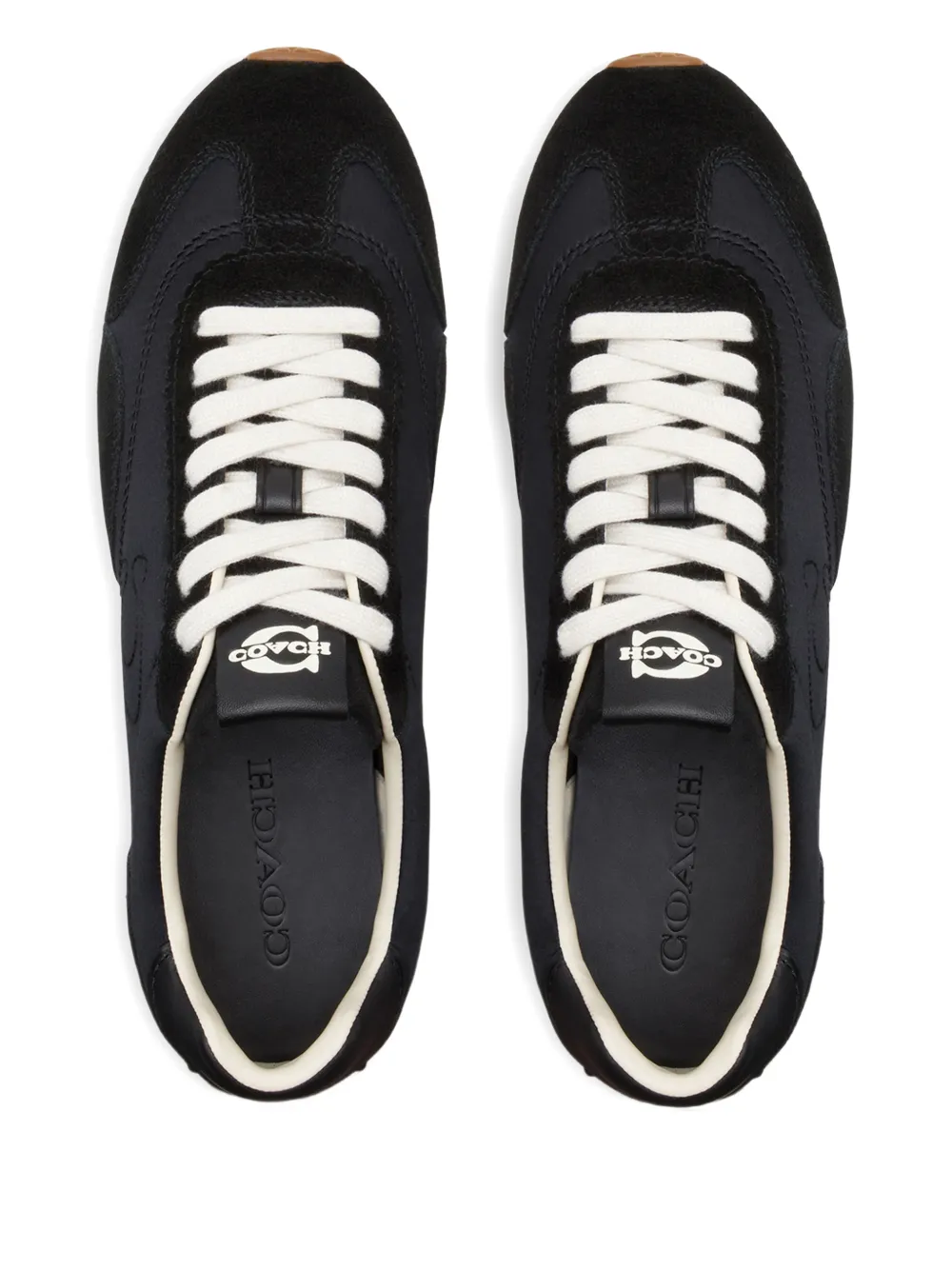 Coach panelled sneakers Zwart
