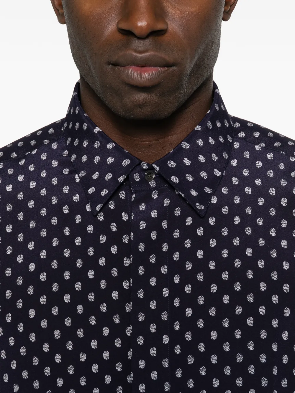 TOM FORD Overhemd met paisley-print Blauw