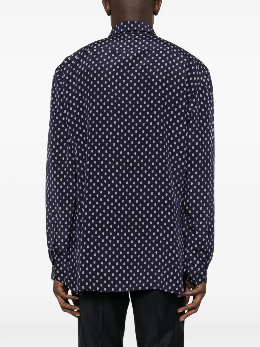 TOM FORD Overhemd met paisley-print Blauw