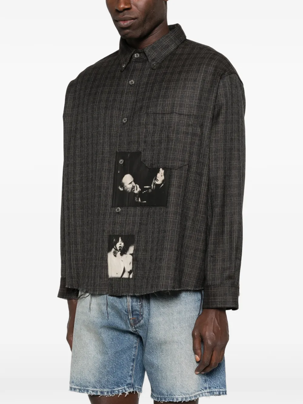 Plaid-Pattern Shirt