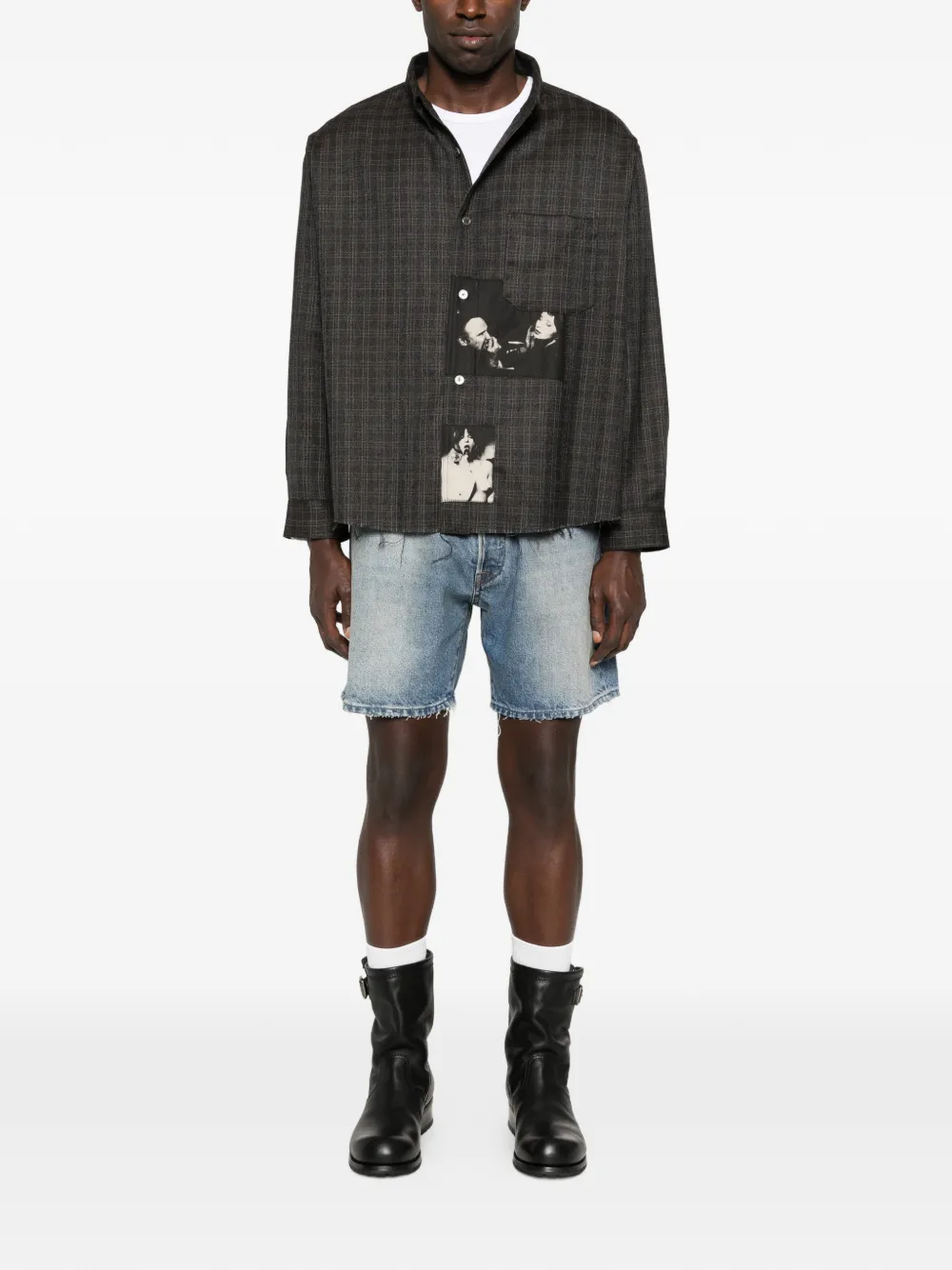 Enfants Riches Déprimés plaid-pattern shirt - Grijs