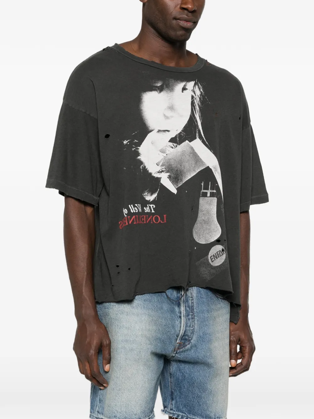 Enfants Riches Déprimés ダメージ Tシャツ | グレー | FARFETCH JP