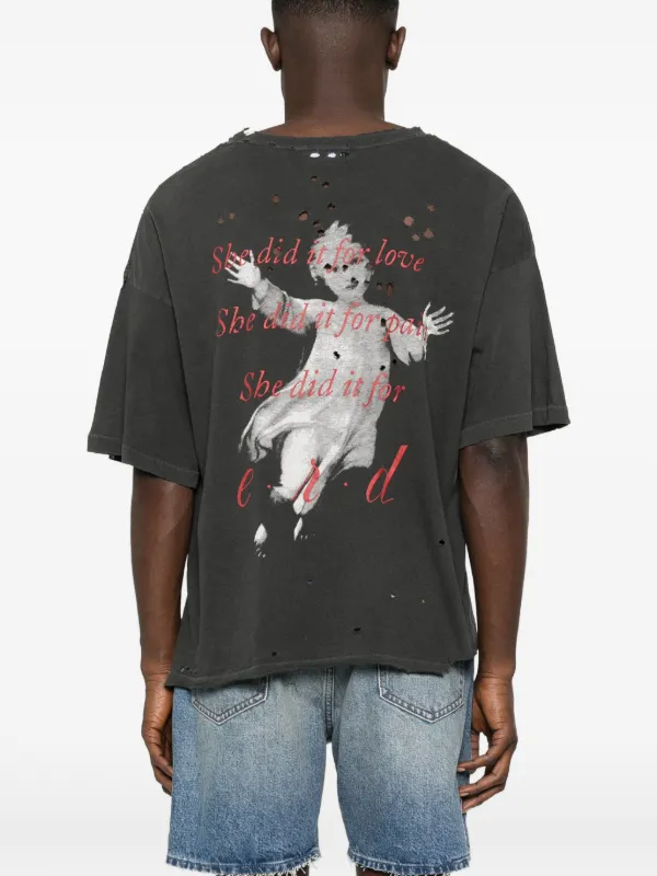 Enfants Riches Déprimés Distressed T-shirt | Grey | FARFETCH