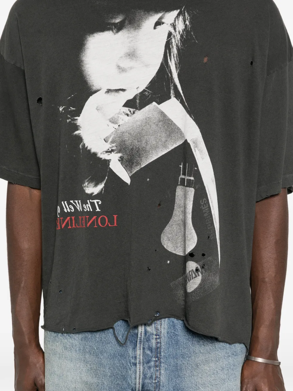 Enfants Riches Déprimés ダメージ Tシャツ | グレー | FARFETCH JP