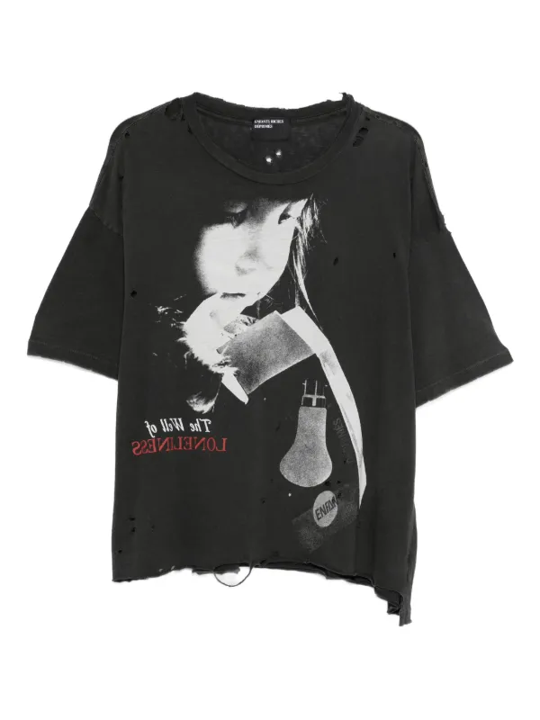 確実正規品　Enfants Riches Deprimes ダメージTシャツ Enfants Riches Déprimés Distressed T-shirt | Grey | FARFETCH JO