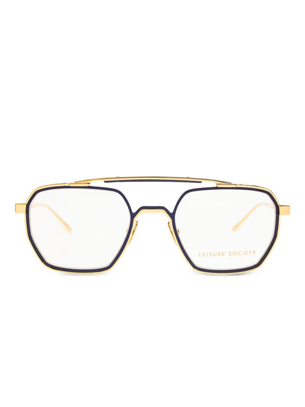 Leisure Society Victor geometric top-bar glasses - Blu