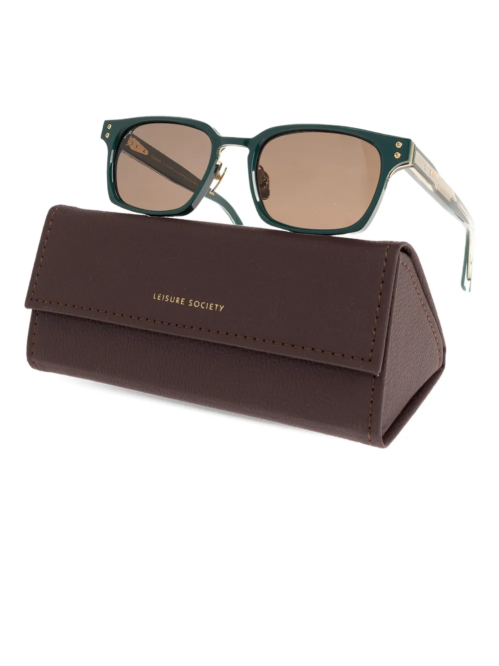 Leisure Society Equense rectangle sunglasses - Groen