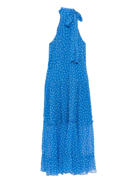 Rixo Abi polka dot-pattern halterneck maxi dress