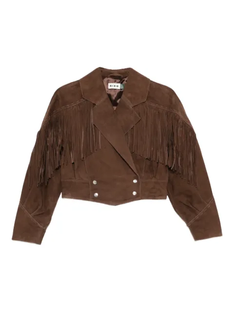 Rixo fringe-detail double-breasted jacket