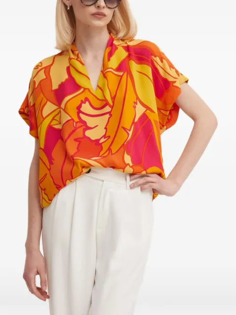 Joseph Ribkoff V-neck floral-print top