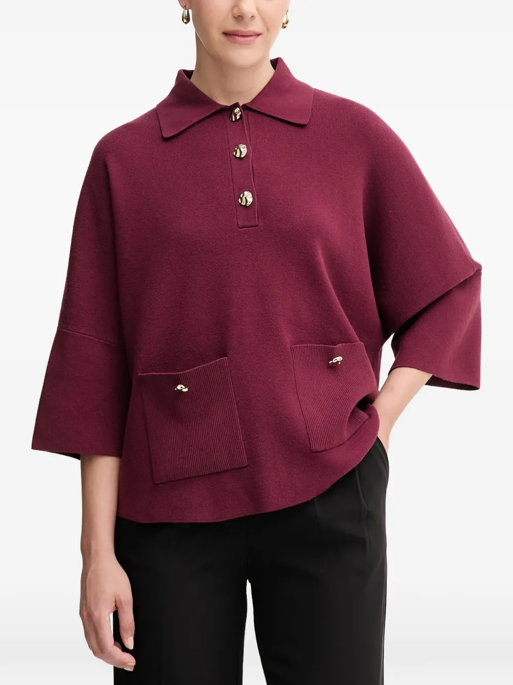 Joseph Ribkoff patch-pocket polo shirt - Rosso