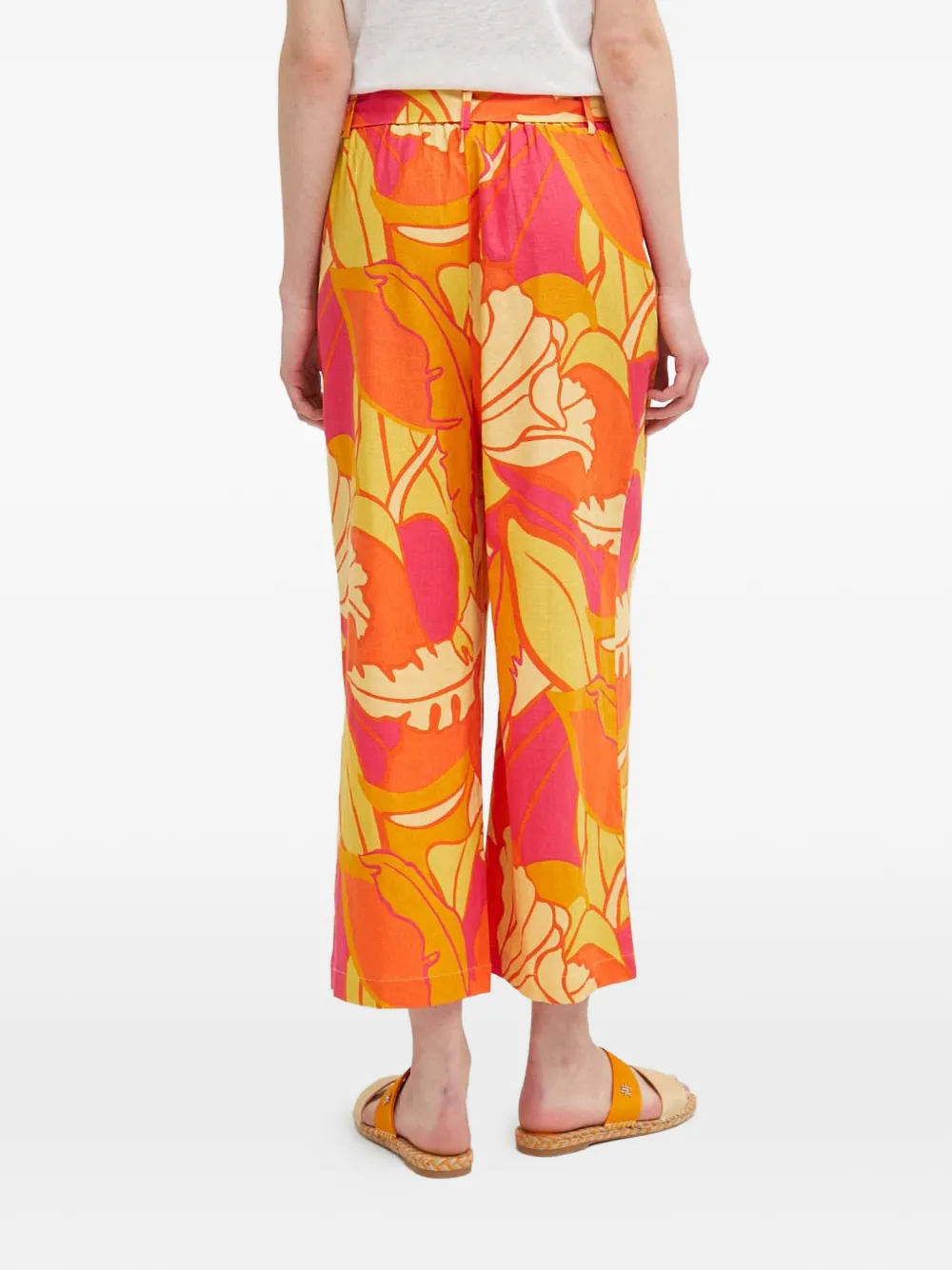  Joseph Ribkoff Floral-pattern Trousers - Orange 