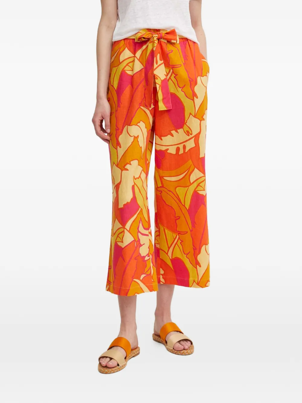 Joseph Ribkoff floral-pattern trousers | Orange | Image 1