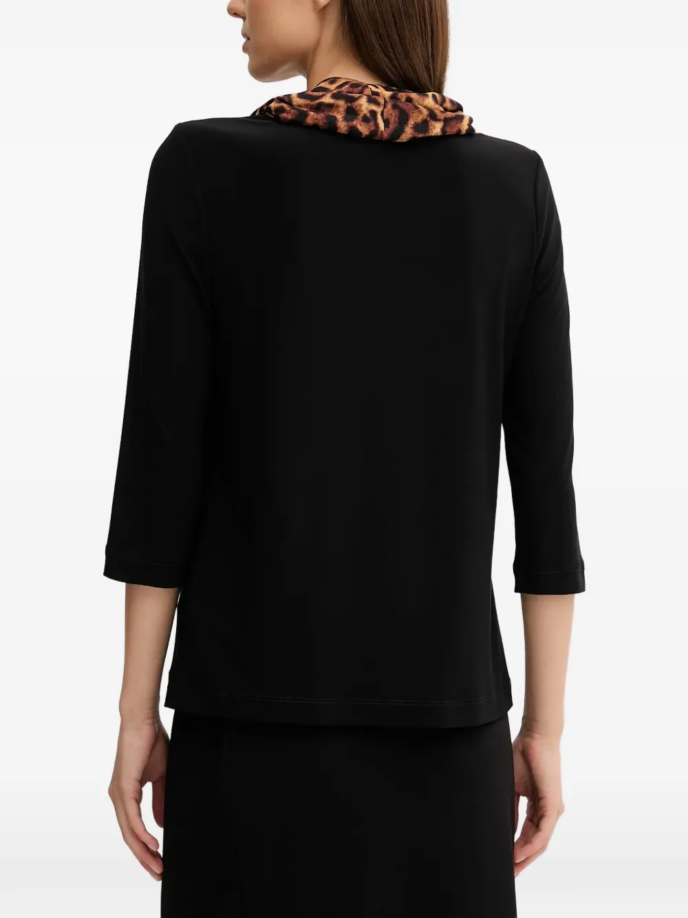  Joseph Ribkoff Animal-print Top - Black 