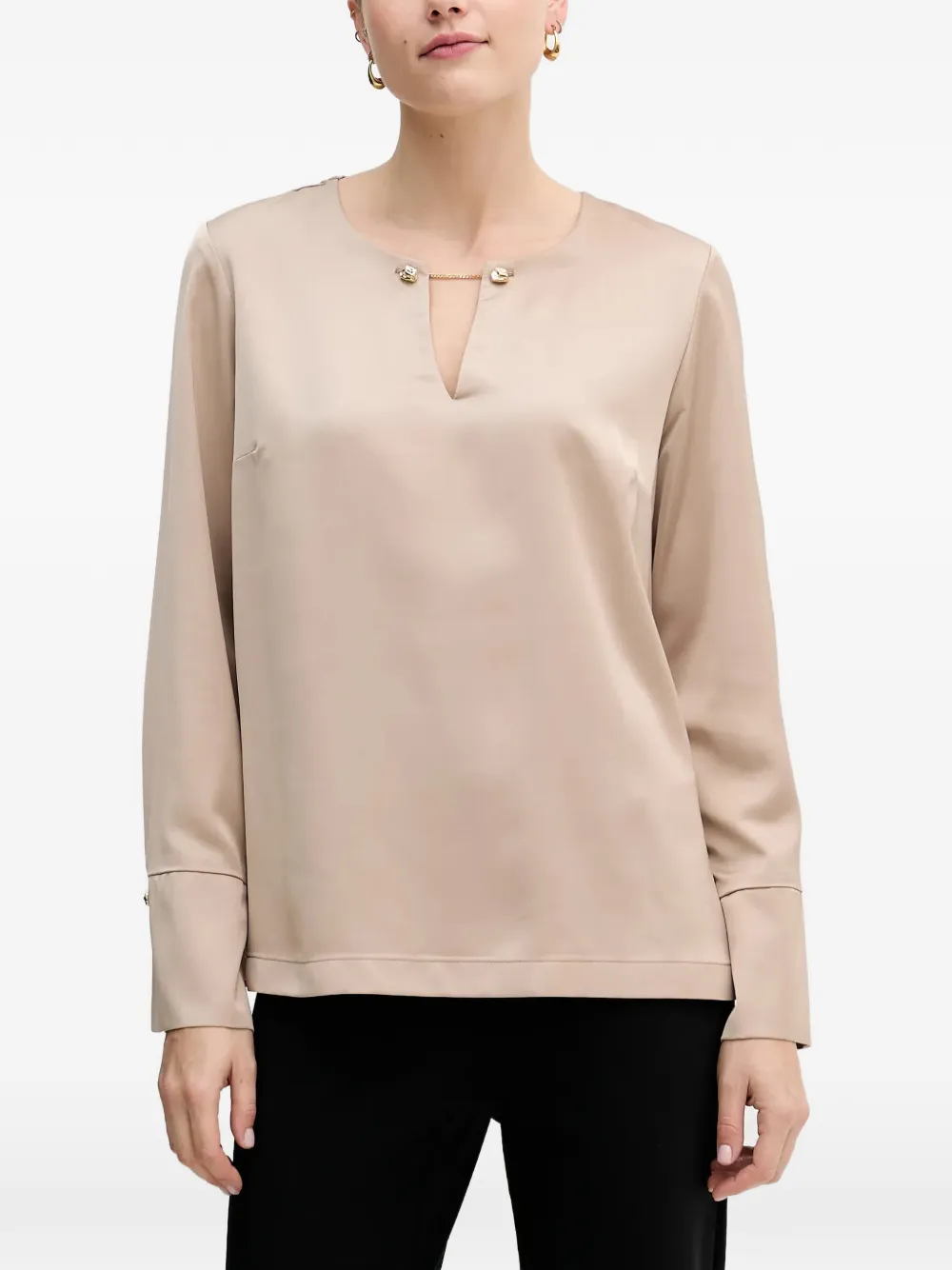 Joseph Ribkoff keyhole cuff-detail blouse | neutro | Image 1