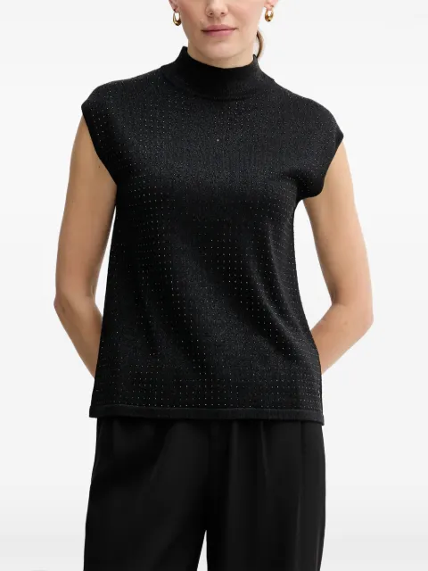 Joseph Ribkoff sequin mock-neck top