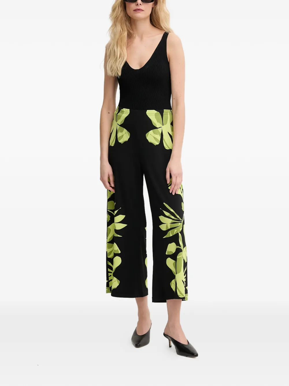 Joseph Ribkoff floral trousers - Zwart