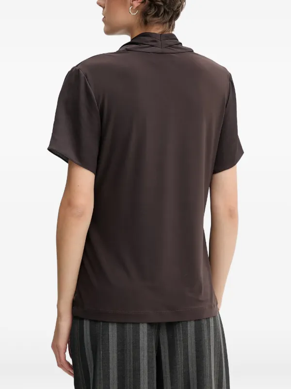 Joseph Ribkoff Draped Top | Brown | FARFETCH