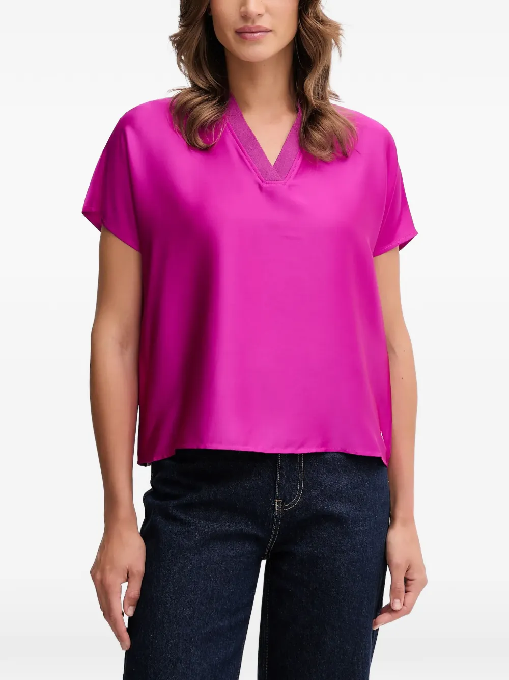 Joseph Ribkoff V-neck top | rosado | Image 1