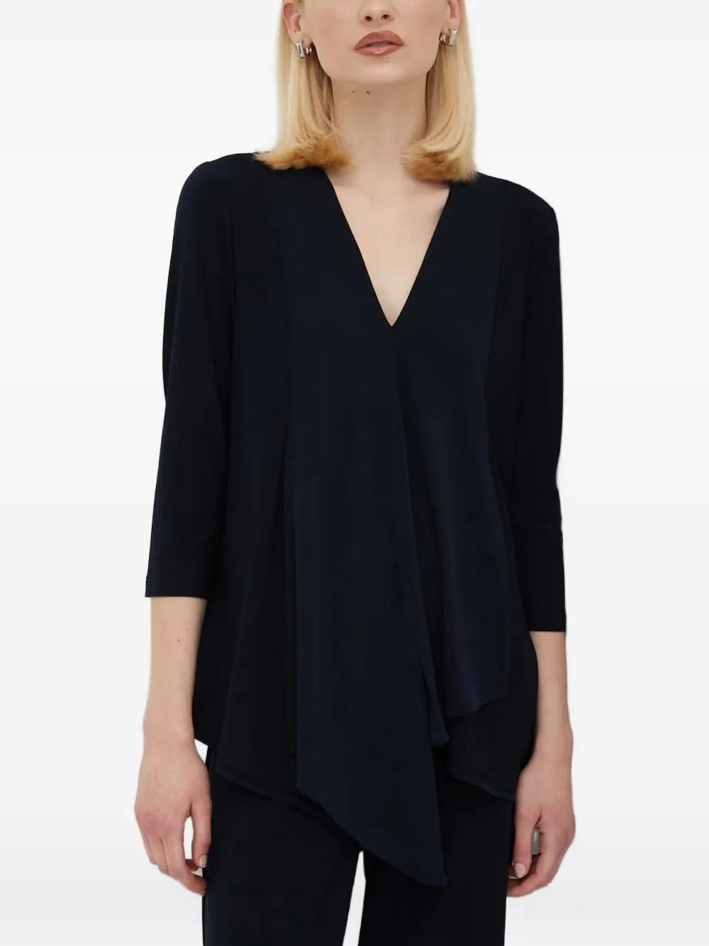  Joseph Ribkoff V-neck Layered Top - Blue 