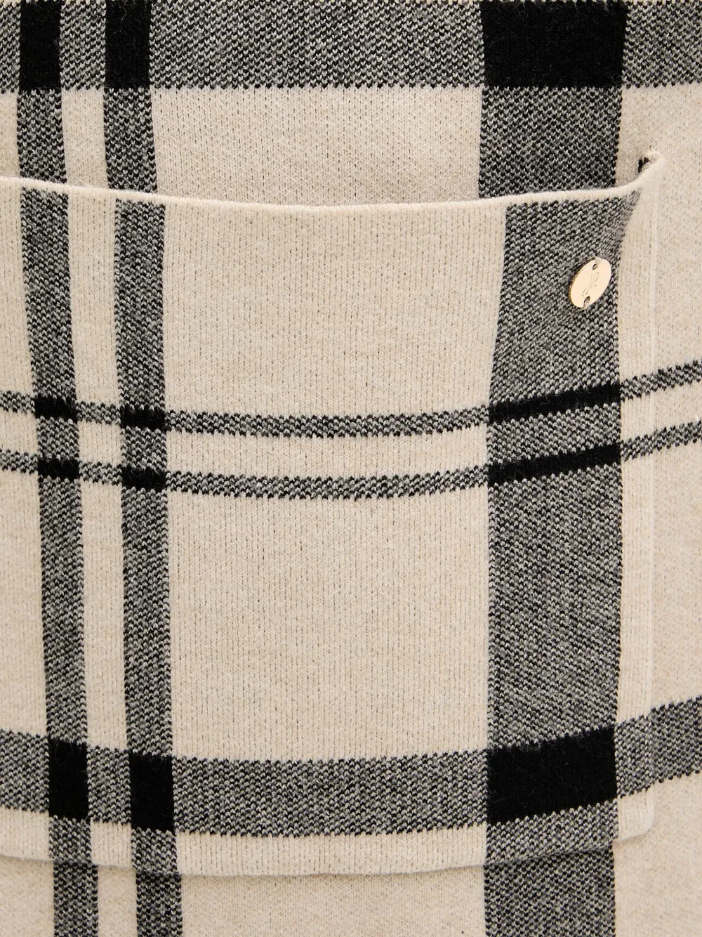 Joseph Ribkoff Geruite jas met knopen Beige