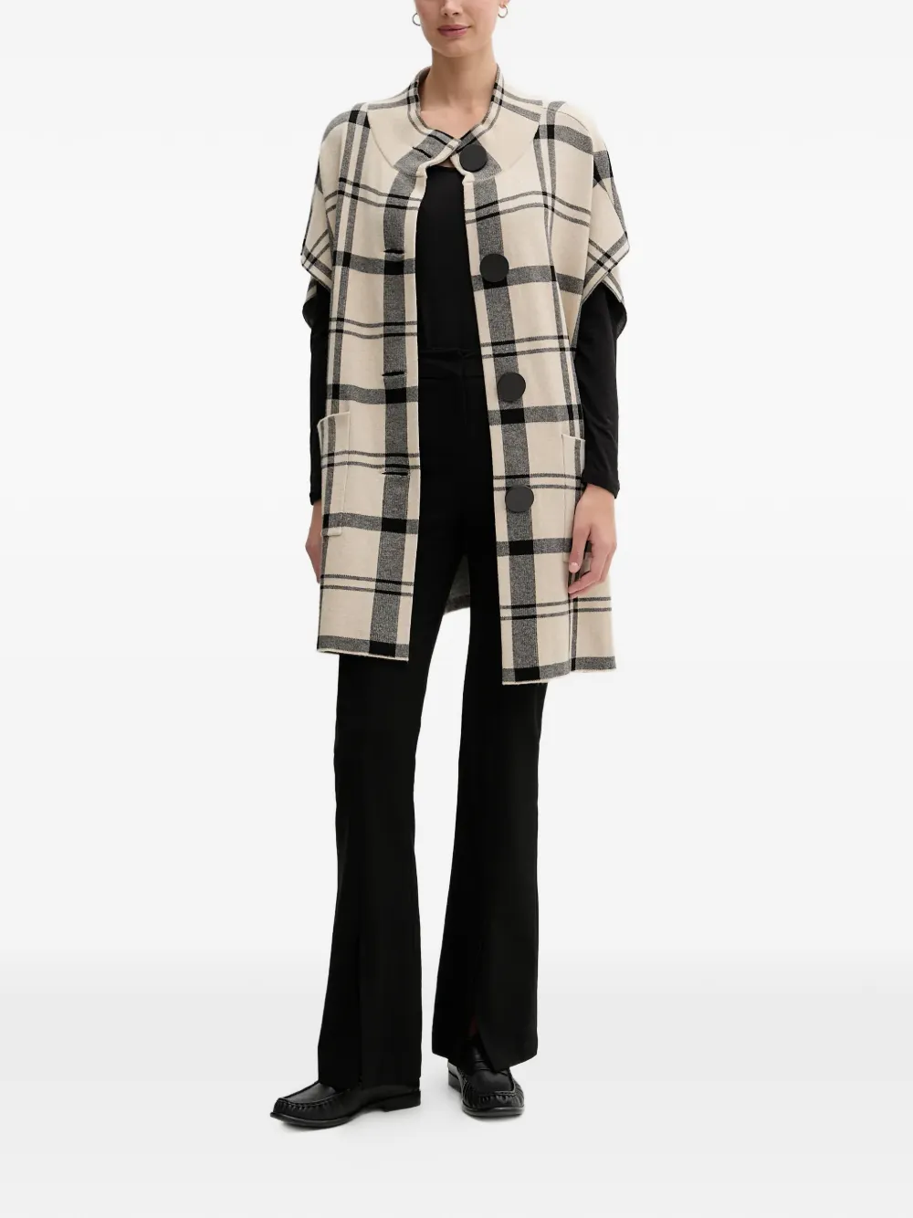 Joseph Ribkoff buttoned check coat | Oversized Coats | Image 2
