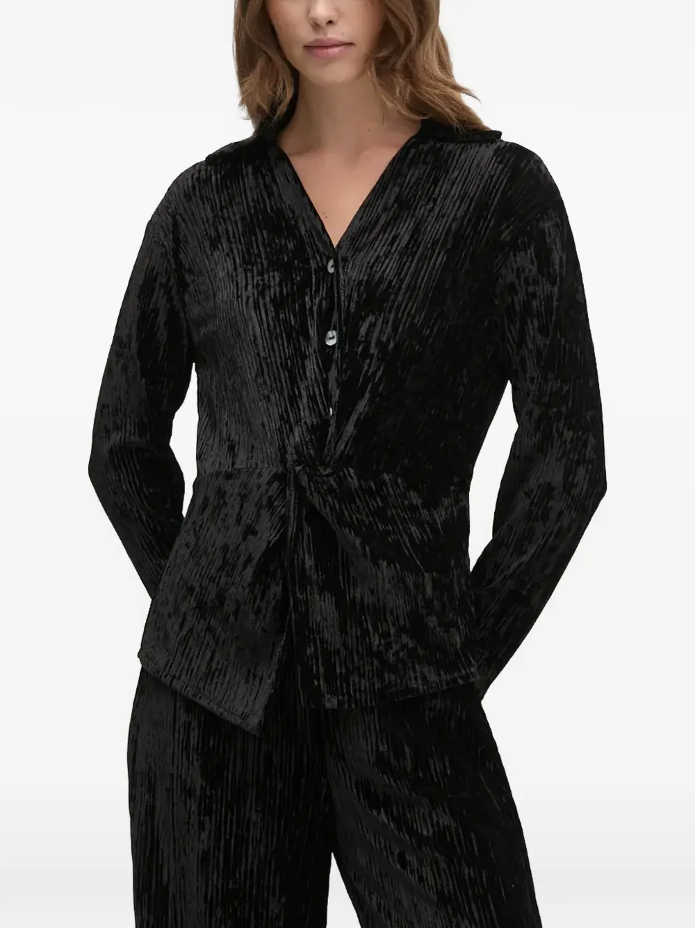 Joseph Ribkoff textured buttoned blouse | negro | Image 1