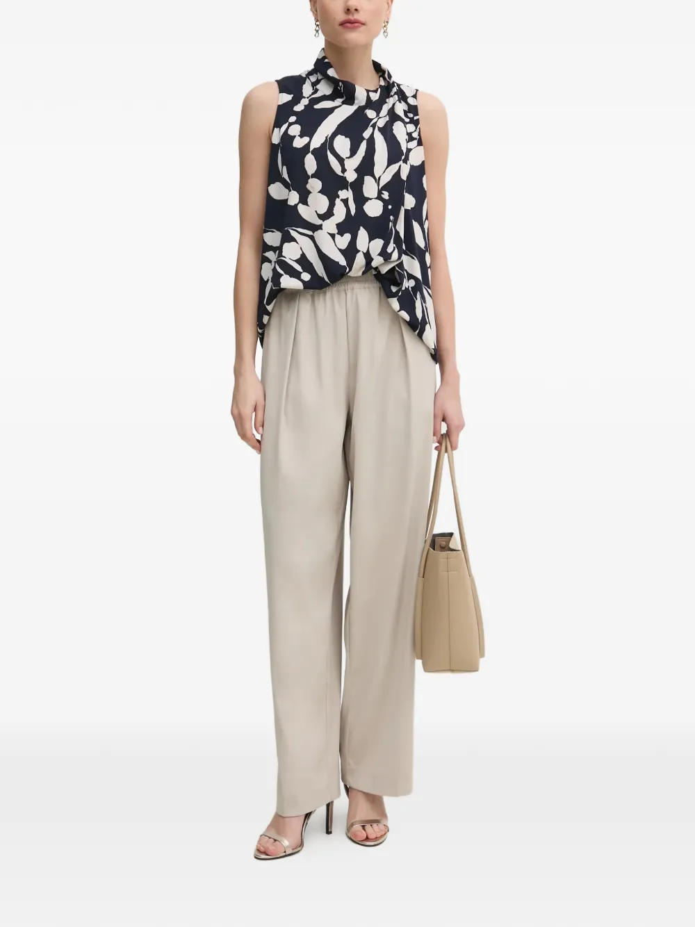Joseph Ribkoff abstract-pattern halterneck blouse | Blouses | Image 2
