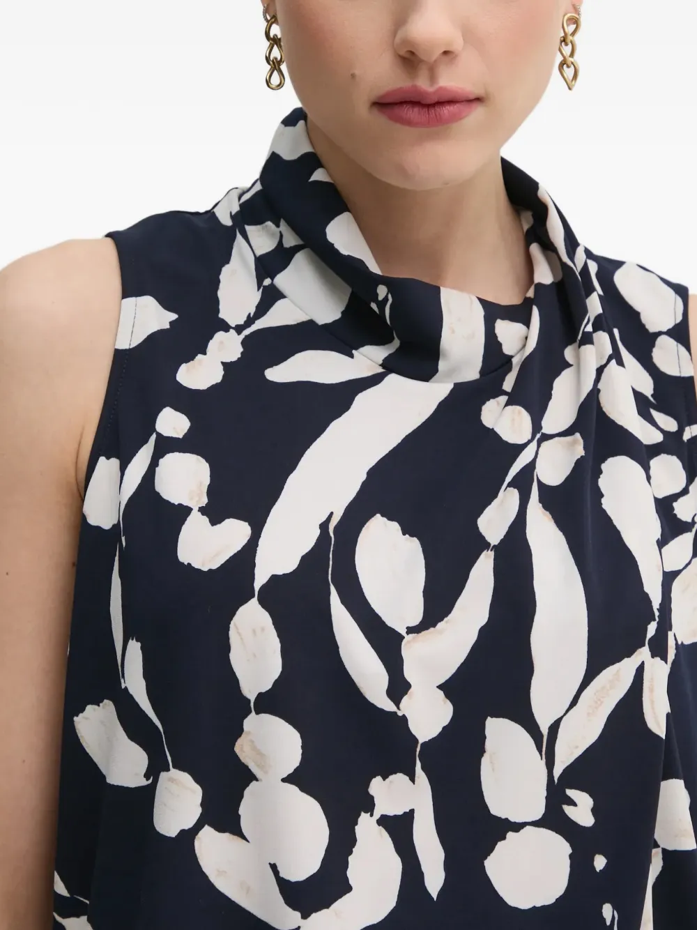 Joseph Ribkoff Blouse met halternek en abstract patroon Blauw