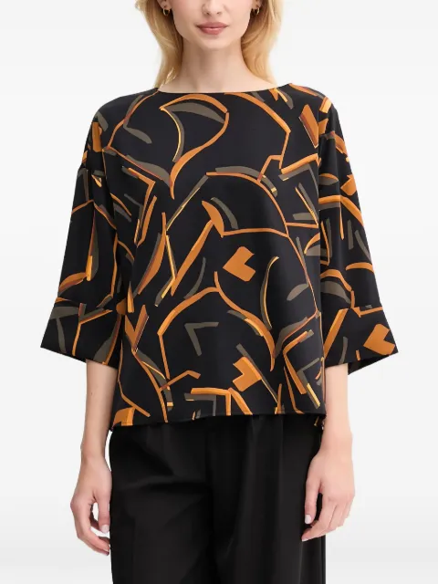 Joseph Ribkoff blusa con mangas acampanadas y estampado geométrico