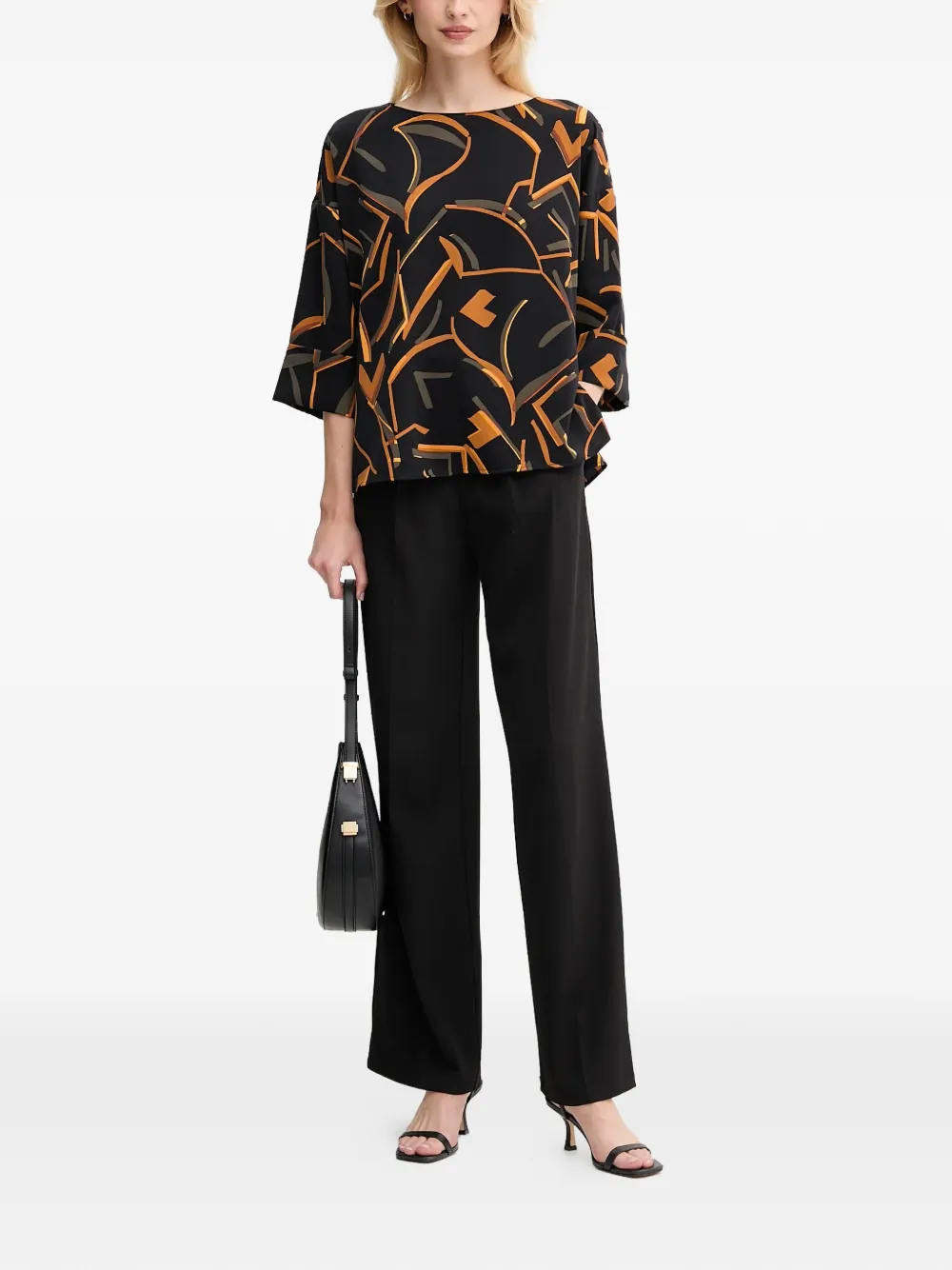 Joseph Ribkoff geometric-print flared-sleeve blouse | Blouses | Image 2
