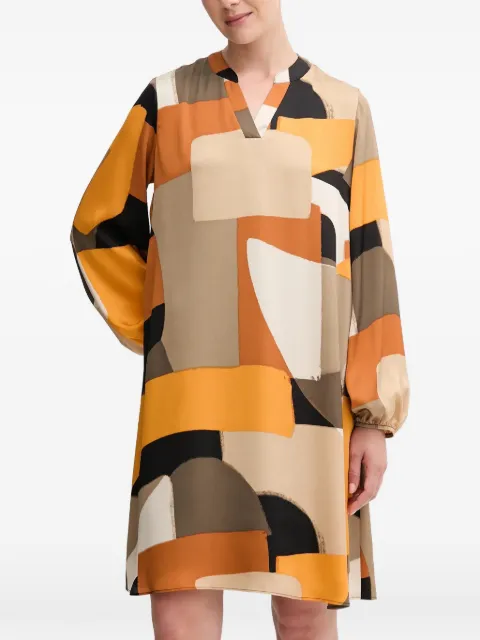 Joseph Ribkoff V-neck geometric-pattern midi dress