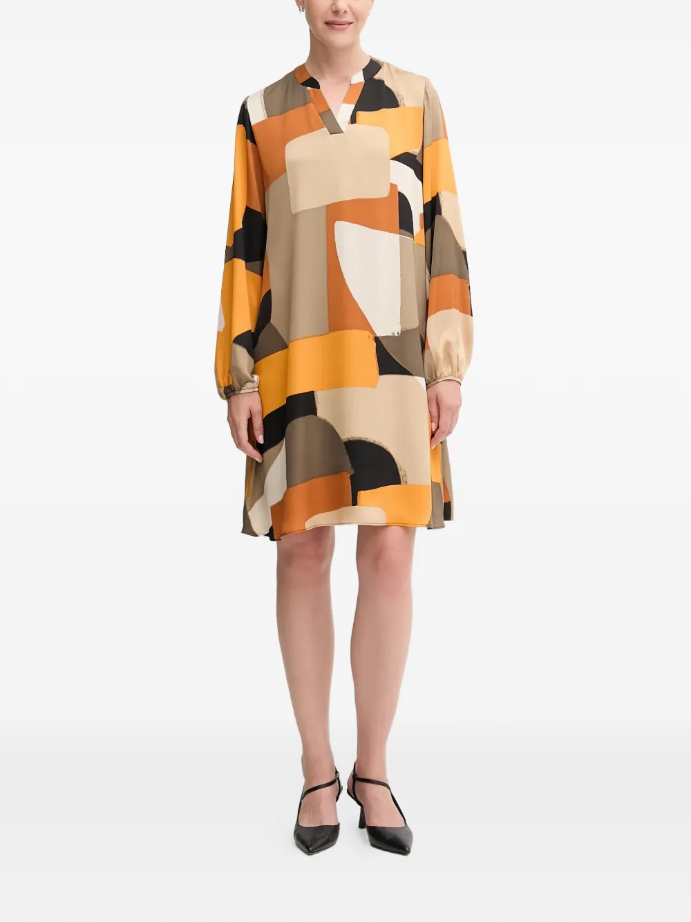 Joseph Ribkoff V-neck geometric-pattern midi dress | Vestidos de día | Image 2