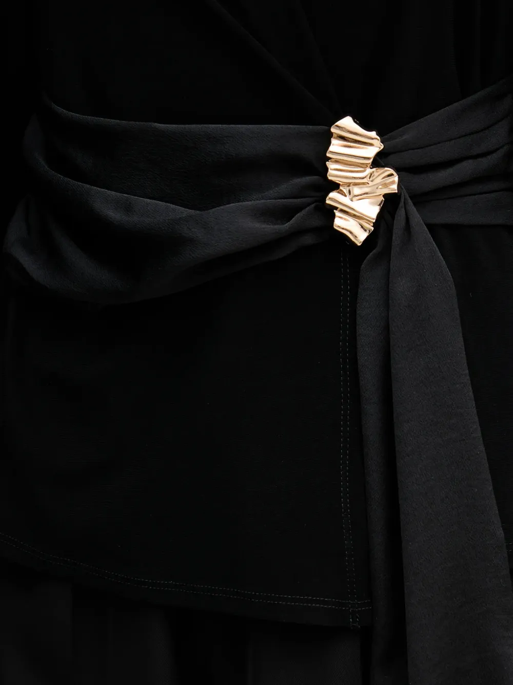 V-Neck Brooch Blouse