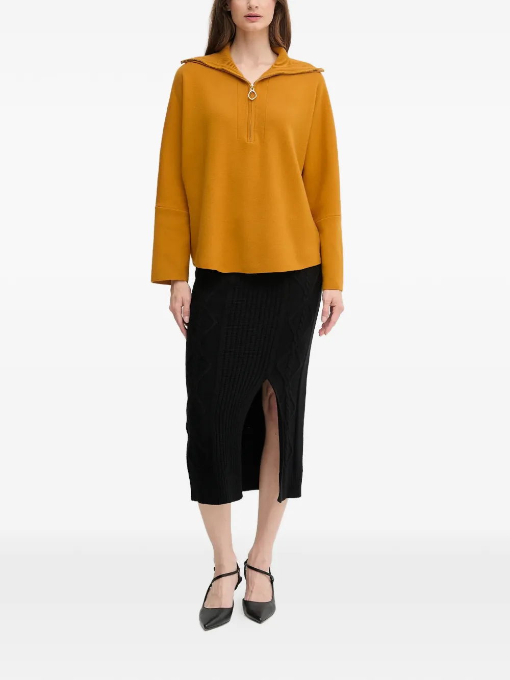 Joseph Ribkoff zip-collar sweater | Knitted Sweaters | Image 2