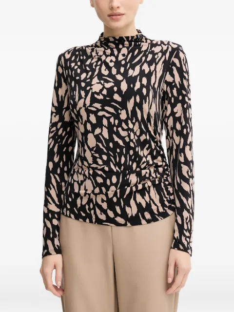 Joseph Ribkoff printed ruched blouse