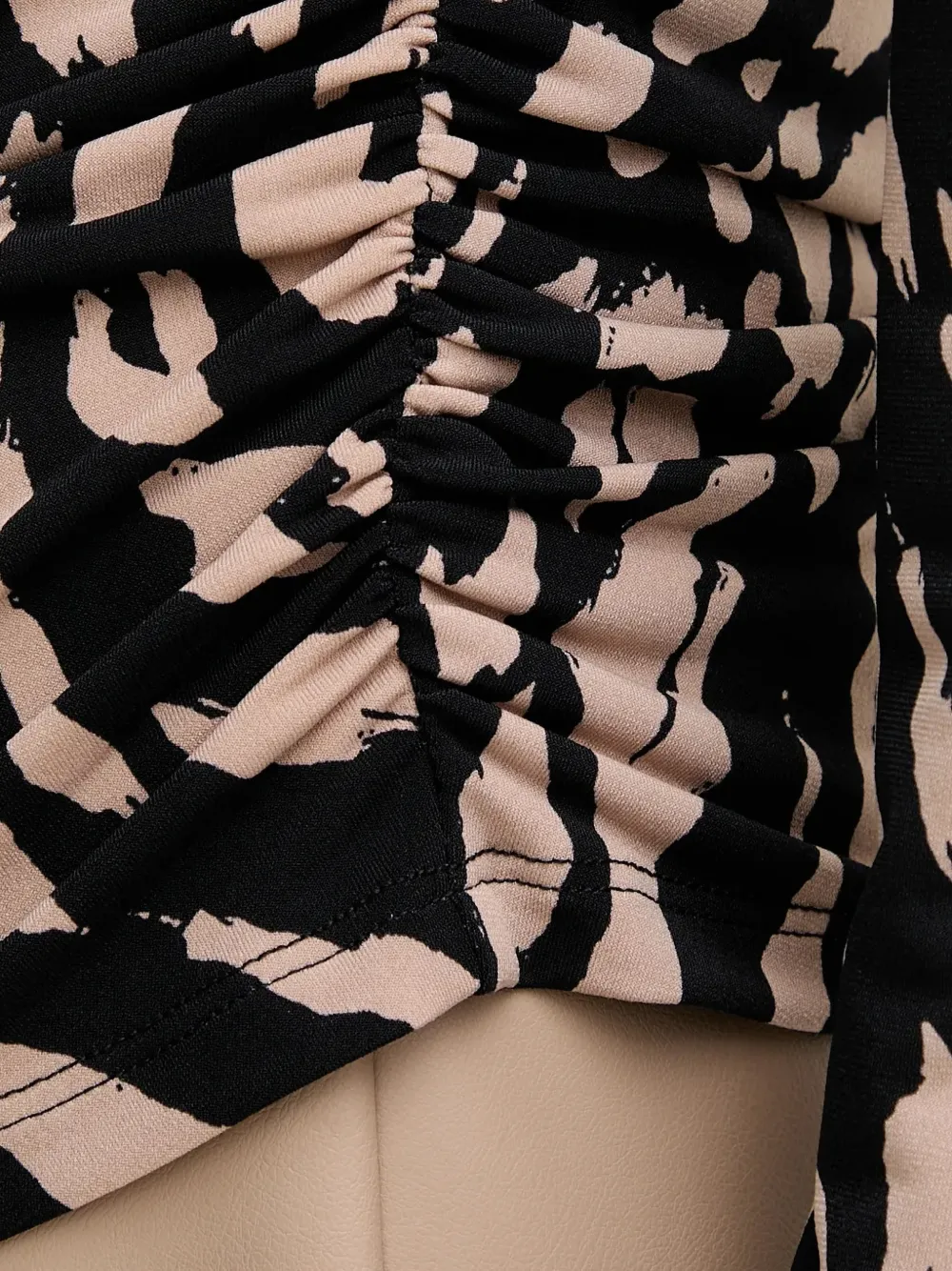 Printed Ruched Blouse
