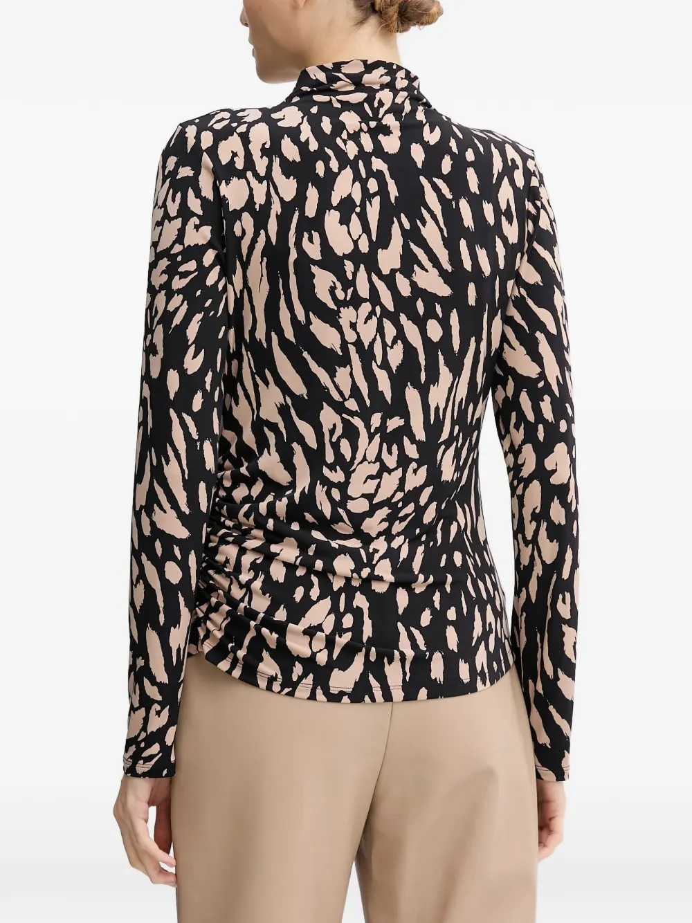 Printed Ruched Blouse