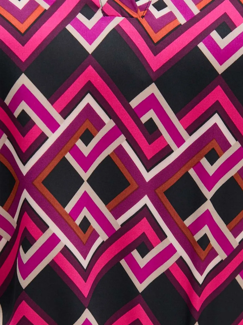 Joseph Ribkoff Blouse met geometrische print en V-hals Zwart