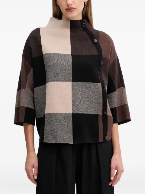 Joseph Ribkoff check button sweater