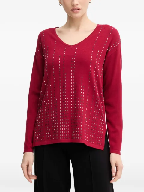 Joseph Ribkoff embellished V-neck top