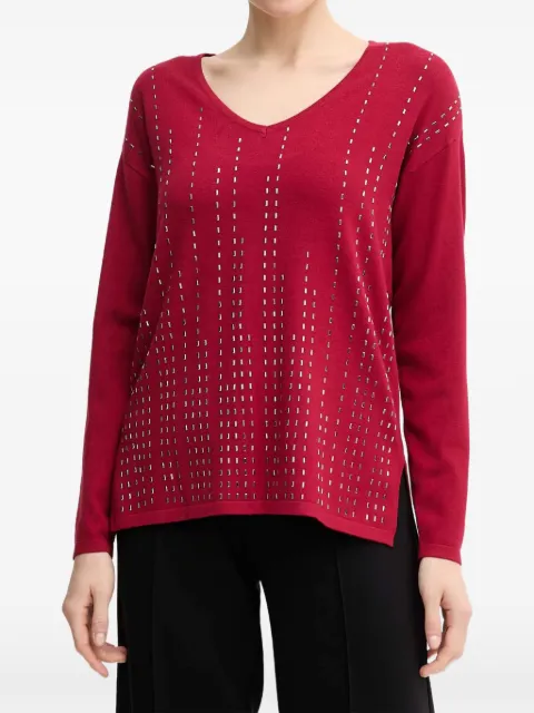 Joseph Ribkoff embellished V-neck top
