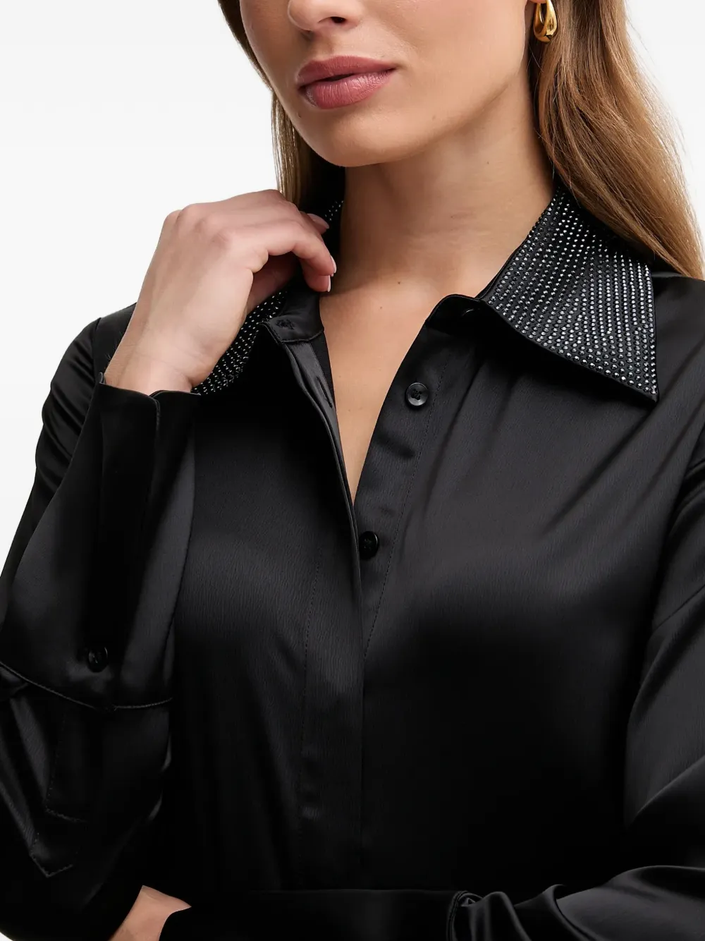 Joseph Ribkoff Blouse met verfraaide kraag Zwart
