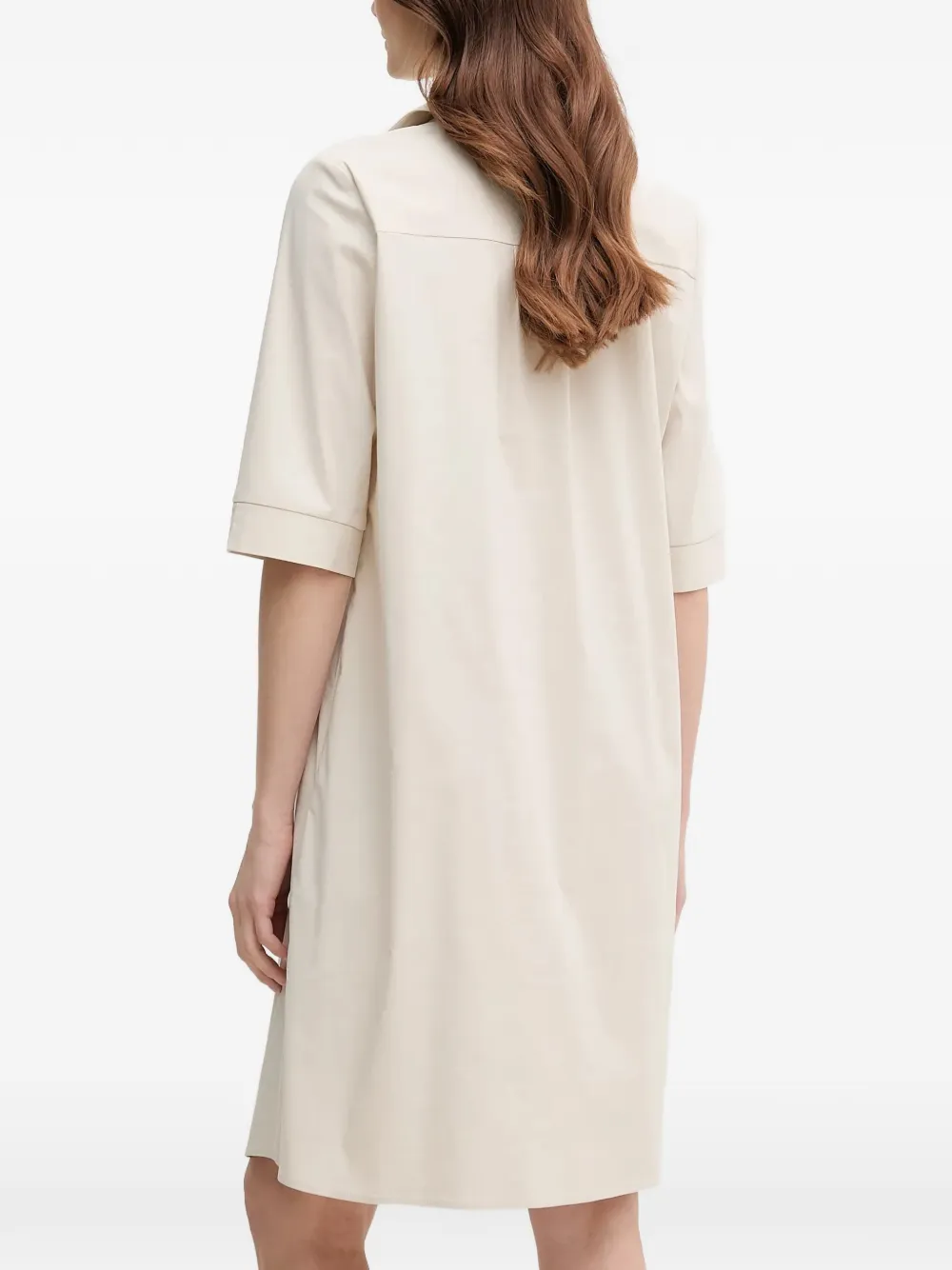 Joseph Ribkoff Polo-collar Mini Dress - Neutrals 