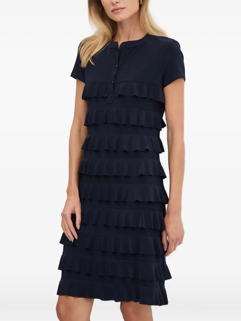 Joseph Ribkoff ruffled mini dress - Blu