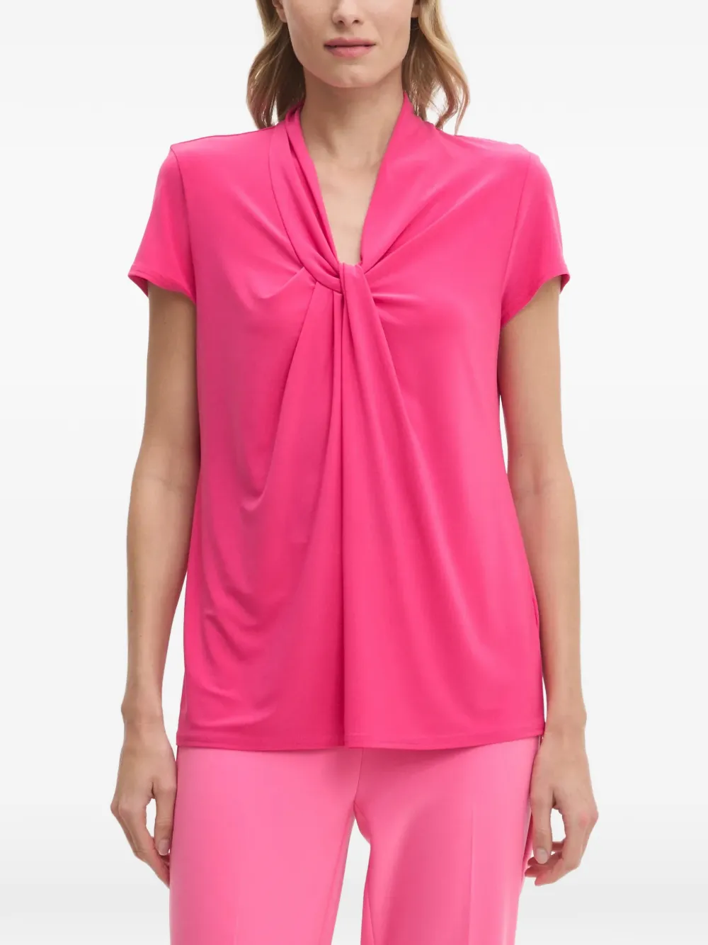 Joseph Ribkoff twisted neckline blouse | Pink | Image 1