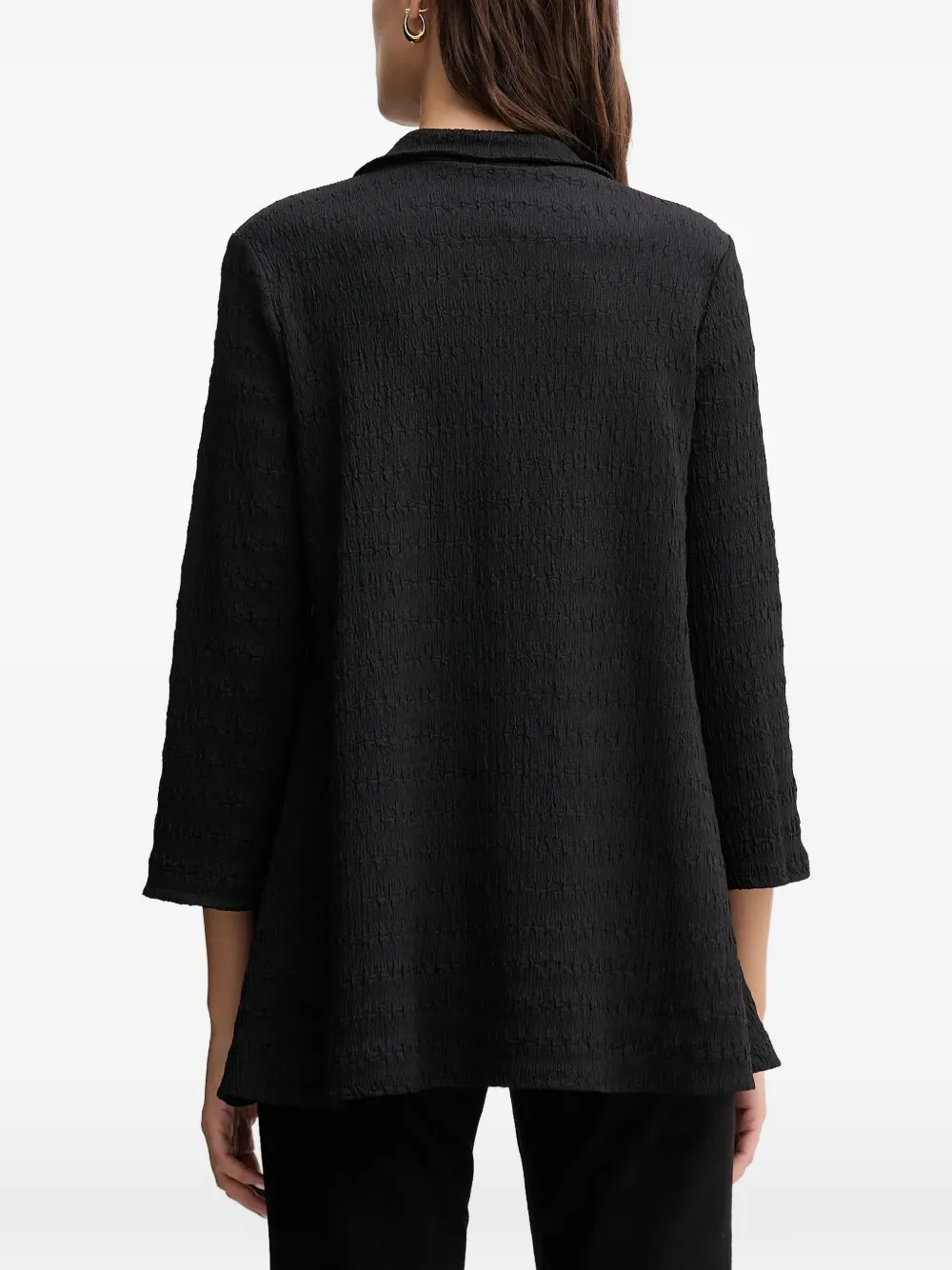  Joseph Ribkoff Zip-up Textured Top - Black 