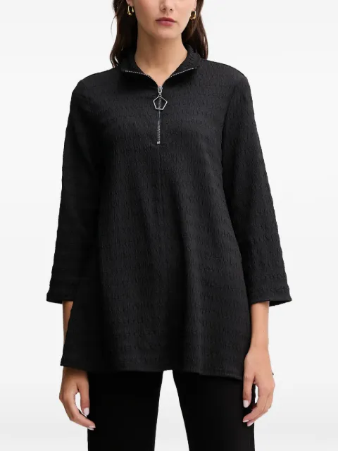Joseph Ribkoff zip-up textured top
